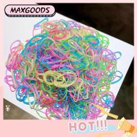 MAXG 1000Pcs แฟชั่น เชือกผูกผมหมากฝรั่ง เชือกผูกผมเด็ก ที่ใส่ผมหางม้า หญิง Scrunchie ที่คาดผมยางยืด แบบใช้แล้วทิ้ง ยางรัดผม