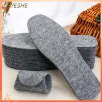 YESHE 5 Pairs เก็บความอบอุ่น ผ้าขนสัตว์รู้สึกพื้นรองเท้าระบายความร้อน ระบายอากาศได้ระบายอากาศ ผ้าสักหลาดขนสัตว์ แผ่นรองเท้าบู๊ต นุ่มนุ่มๆ เป็นมิตรกับผิว พื้นรองเท้าอุ่นหนา ฤดูหนาวในฤดูหนาว