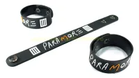 PARAMORE wristband ริสแบนด์ งานแกะขึ้นโมล ปั้มนูน สองชั้น สวยงาม คุณภาพสุดๆ สินค้าส่งต่างประเทศ ปรับขนาดข้อมือได้สองขนาด พร้อมส่งทุกเส้น PRM112NNN