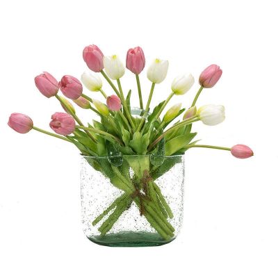 【cw】 5pcs/bouquet ArtificialSilicone Flowers Bouquet Garden HomeRealFakeFlowers WeddingDecoration 【hot】