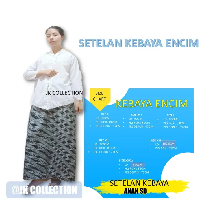 JKSETELAN KEBAYA ENCIM ANAK  TK,SD,SMP / TERMURAH  Lazada Indonesia