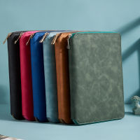 A5 Diary Notebook and Diary Spiral Leather Briefcase Work Note Book Manager Business Zipper Bag Office Stationery