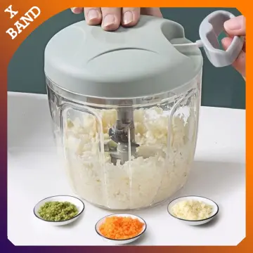 Mini manual Food Chopper 650 -Mini Hand Pull Food Processor Garlic Press  Mincer Vegetable Grinder for Meat Nuts Pepper -BPA…