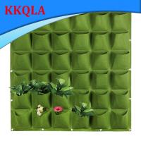 QKKQLA 36 Pockets Vertical Wall-mounted Planting Bags Non-woven Fabrics Hanging Pots Vegetable Bonsai Flower Plant Garden