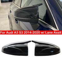 หมวกแก๊ปมีปีกกระจกมองหลังอะไหล่รถยนต์ Audi A3 S3 2014-2020ประตูด้านนอกวิวเคสด้านหลังขอบคาร์บอนไฟเบอร์