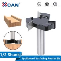 XCAN สปอยบอร์ดพื้นผิวเราเตอร์บิต 1/2 นิ้ว Shank Slab Flattening Router Bit Planing Bit T-Slot Milling Cutter