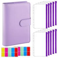 A5 A6 Binder Budget Planner โน้ตบุ๊คครอบคลุมโฟลเดอร์สี6หลุม Binder กระเป๋าพลาสติก Binder ซิปเงินซอง