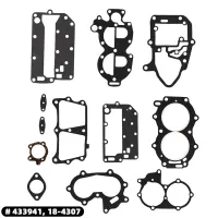 Gasket Kit Powerhead for Johnson/Evinrude 25/35Hp 2Cyl X-Ref 433941 18-4307