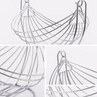 Metal Swing Fruit Basket Storage Bowl Plate Vegetables Display Stand Rack Kitchen Decoration Nordic Minimalist