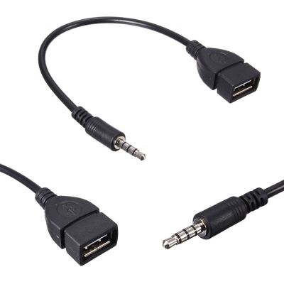 Audio Adapters Cable 3.5mm Male Jack To USB 2.0 Female Type A AUX Plug Cord Car MP3 Wire U Disk Accessories