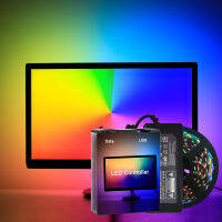 WS2812 RGB USB LED Strip Light Computer Monitor Desktop PC Screen Backlight Lighting Ambient Tape Ribbon String 1M~ 5M