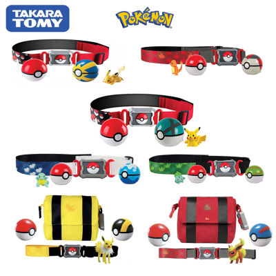 TAKARA TOMY Pokemon Go Game Charizard Pikachu Figurine Pokemon Clip N GO Carry Poke Ball Belt Set PVC Action Figure Toys Anime