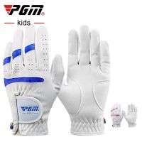 1 Pair Kids Golf Gloves with Mark Boys Girls Superfiber Cloth Sport Hand Glove Wear Breathable Training Protective ST024