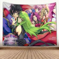 รหัสดี Geass อะนิเมะพรมที่มีสีสันประสาทหลอนตกแต่งพรมผนังผ้าสำหรับห้องนั่งเล่นห้องนอนพรมอุปกรณ์เสริม