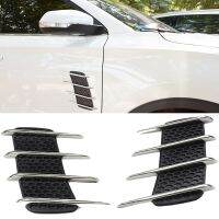 【Be worth】 hhu09 2Pcs รถด้านข้าง Fender ตกแต่ง Chrome Air Intake Vent Air Flow Grille Fit สำหรับ Benz Audi Ford VW รถจัดแต่งทรงผม Accessorie