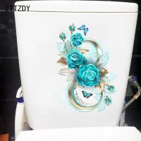 ZTTZDY 18.4CM×26.1CM Turquoise Room Wall Number 8 Toilet Stickers T2-0893