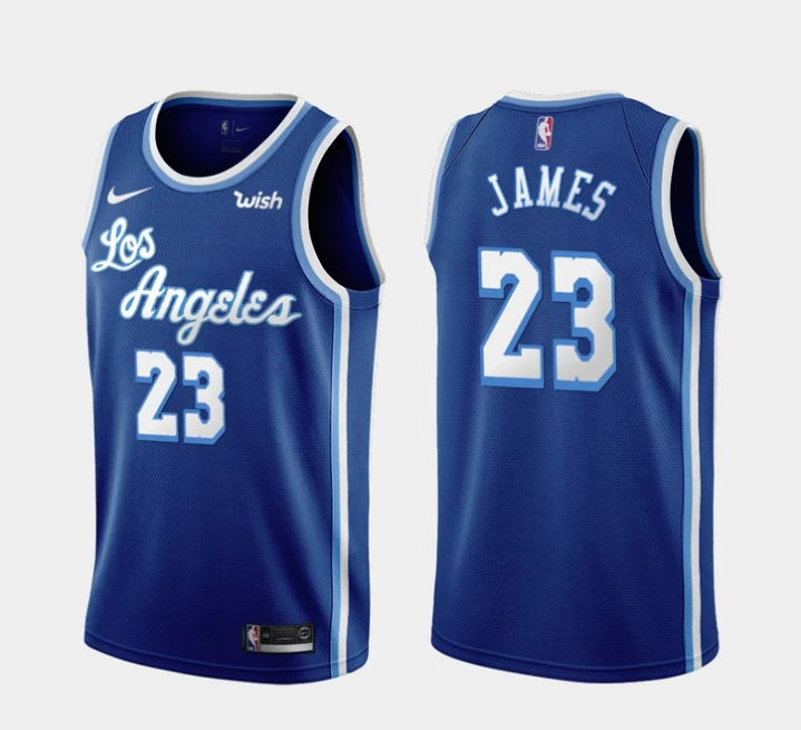 Los Angeles Lakers LeBron James 2021 Crenshaw Blue Jersey