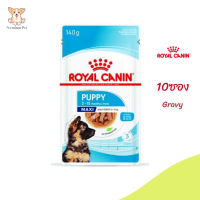 ✨ส่งด่วน ส่งฟรี[ยกกล่อง 10 ซอง] Royal Canin Maxi Puppy Pouch Gravy อาหารเปียกลูกสุนัข พันธุ์ใหญ่ อายุ 2-15 เดือน เก็บเงินปลายทาง ✨