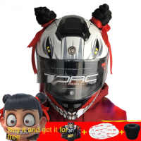 The New Helmet Dirty id Motorcycle Helmet Decoration id Electric Car Rabbit Ears Ball Head Modified Accessories