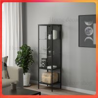 ตู้บานกระจกนิรภัย Glass-door cabinet ตู้โชว์ ขนาด 42X39X155 ซม.