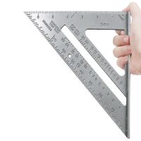 7inch Triangle Rule 90 Degree Thickening Angle Rule Aluminum Alloy Carpenter Measurement Square Ruler Layout Measurement Tool Shoes Accessories