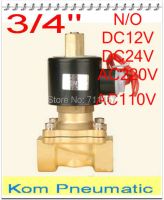 Pneumatic Normally Open Electric Solenoid Valve Water Air Gas Oil2w200 20 N/O 3/4 quot; Inch12v 24v DC 110V 220V AC