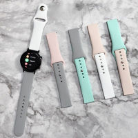 20mm / 22mm Strap สายนาฬิกาสำหรับSamsung Galaxy Watch 6 5 4 Active 2 40mm 44mm / 5pro 45mm / 6 4 Classic 42mm 46mm 43mm 47mm / Huawei Watch GT 3 2 / Redmi Watch 3 Active Simpleสองสีสายนาฬิกาซิลิโคน