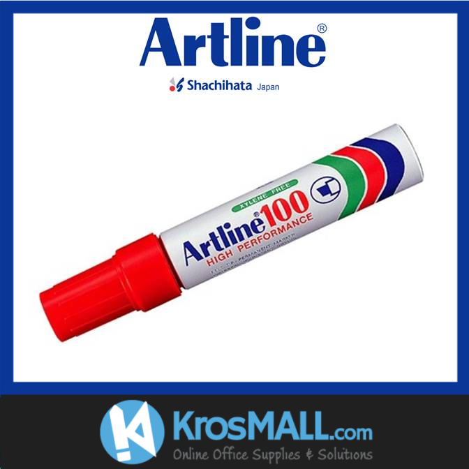 Artline 100 Giant Permanent Marker 12mm Red Lazada