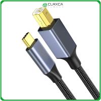 สายถังของเสียเครื่องพิมพ์คอมพิวเตอร์สแกนเนอร์ที่ทนทาน CLMXCA USB ความเร็วสูง Type-C เป็น USB B 2.0