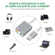 Sound Card 3D USB - Usb sound card 7.1 CH  dây