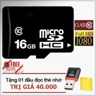 Thẻ nhớ 16GB Micro SDHC C10 + Tặng đầu đọc thẻ nhớ Micro Mẫu ngẫu nhiên - thumbnail