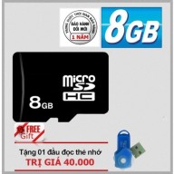 Thẻ nhớ MicroSDHC 8GB Đen + Tặng 1 đầu đọc thẻ nhớ các loại - Nhất Tín thumbnail