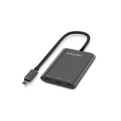 Wavlin USB C Adapter, Nhôm USB 3.1 Loại C Gen 2 Trung Tâm với cấp Nguồn Sạc, đầu Ra HDMI, USB 3.0 cho New Macbook 12 inch-quốc tế