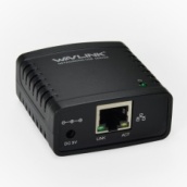 Máy chủ in WAVlink USB 2.0 Cổng LPR Máy in MFT In với cổng Ethernet 10 100Mbps, chia sẻ bộ điều hợp máy in mạng LAN USB Hub