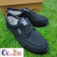 z74nfyx Pallas Jazz Unisex 407-001 รองเท้านักเรียน ลายขวาง สีดํา Kasut Sekolah Hitam Bertali (ไซซ์ 3-12)