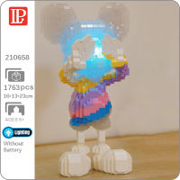 LP 210658 Animal World Blindfold Mouse Boy Doll LED Light Mini Diamond Blocks Bricks Building Toy For Children No