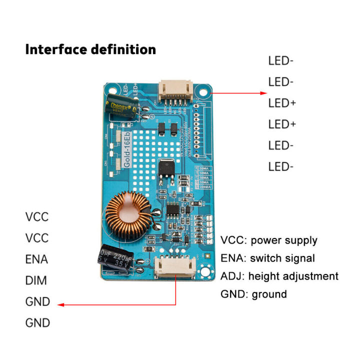 pcbfun-แผงควบคุมทีวี-led-ขนาด10-42นิ้ว-แผงแบล็คไลท์กระแสคงที่ทีวีจอแอลซีดีแผงควบคุมบอร์ดบูสเตอร์-dc-12-25v-เป็น-dc-35-85v