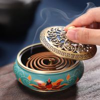 Painted Copper Incense Burner Home Indoor Study Tabletop Incense Seal Sandalwood Incense Road Decoration