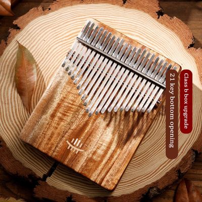 21/17 Key Kalimba Acacia คีย์บอร์ดวอลนัตหยิกเปียโนนิ้วหัวแม่มือโอคาริน่า Kalimba พร้อมอุปกรณ์เสริม