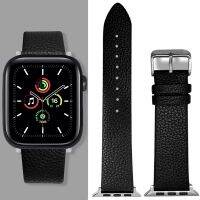 lipika Lychee Strap For Apple Watch 8 7 Band 41mm 45mm Ultra 49mm 44mm 40mm Leather Loop Bracelet iWatch Series 7 6 5 4 3 SE 42mm 38mm