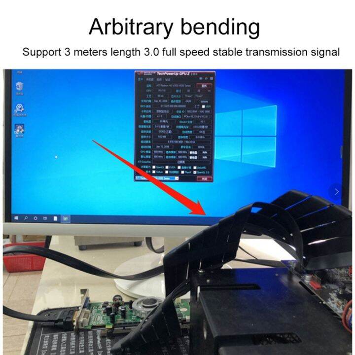 VGA PCIE 3.0 X16 Video Card Vertical Mounting Bracket Extension Cable