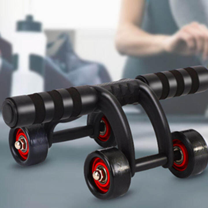 Retailmnl 4 Wheels Power Wheel Triple AB Abdominal Roller Abs Workout ...