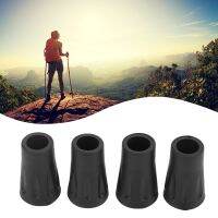 4 pcs Trekking Pole Tips ยางเปลี่ยนปลายป้องกันสำหรับเสาเดินป่าที่มีเส้นผ่านศูนย์กลางรู 12 มม