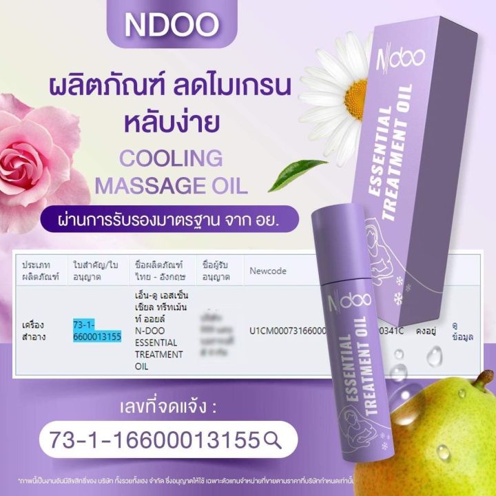 เอ็นดูโฉมใหม่-ลูกกลิ้งแก้-ไมเกรน-สูตรเย็น-10-ml-n-doo-เจลลด-ปวดไมเกรน-ยาแก้-ปวดไมเกรนแก้-ปวดบ่า-ปวดไหล่-ไมเกรน-ปวดคอ-ปวดหัว