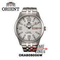 Orient นาฬิกาข้อมือผู้ชาย รุ่น ORAB0B006W (รุ่น 3 ดาว) ระบบ AUTOMATIC ตัวเรือนและสาย Stainless steel หน้าปัดสีขาว