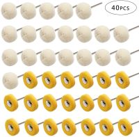 40 Pc Polishing Buffing Wheel Set Cotton Little Wheel for Rotary Drill Tool Accessories Watch Jewelry Polish Buffer Kit Cleaning Tools