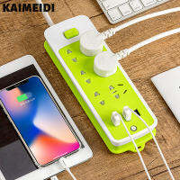 KAIMEIDI แถบชาร์จอเนกประสงค์ช่อง Usb สี พร้อมแถบปลั๊กไฟในครัวเรือนเส้นยาว