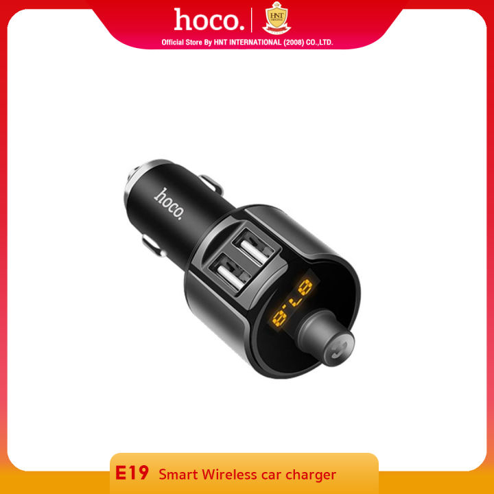 Hoco E19 3 ฟังก์ชั่น ( อุปกรณ์ชาร์จแบตเตอรี่ในรถยนต์ + บลูทูธในตัว +  เล่นเพลง Usb แฟลชไดรฟ์ได้ ) ที่ชาร์จในรถ 2.4A | Lazada.Co.Th