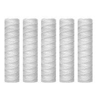 5 Micrometre 10 x 2.5 Inch String Wound Sediment Water Filter Cartridge Whole House Sediment Filtration, Universal Replacement for 10 Inch RO Housing