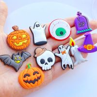 10pcs New Cute Cartoon Halloween Series PVC Flexible Glue FlatBack DIY Scrapbook Embellishment Phone Craft Decoration